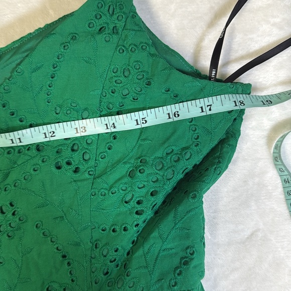 GUESS Women's Cotton Eyelet Asymmetric Midi Dress- Size 10 - Picture 7 of 10